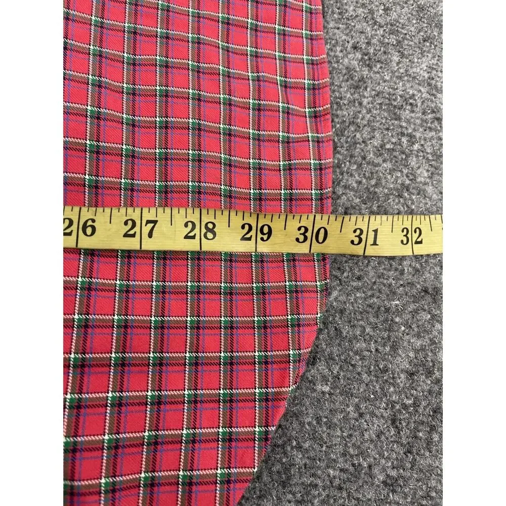 Polo Ralph Lauren Shirt Mens Large Check Plaid Button Up Red Long Sleeve N56